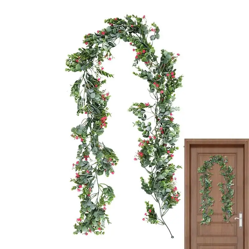 

Artificial Green Vine Wall Hanging Plant Leaf Garland Multifunctional Vines Rattan Wreath For Outdoor Yard Spring Decor supplies