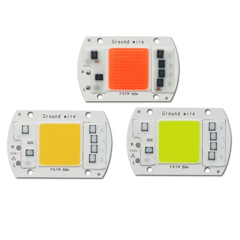 

NEW2022 COB LED Chip AC 220V No Need Driver LED Flood Light Bulb Chip 50W Diy Spotlight Floodlight Lampada Grown Light