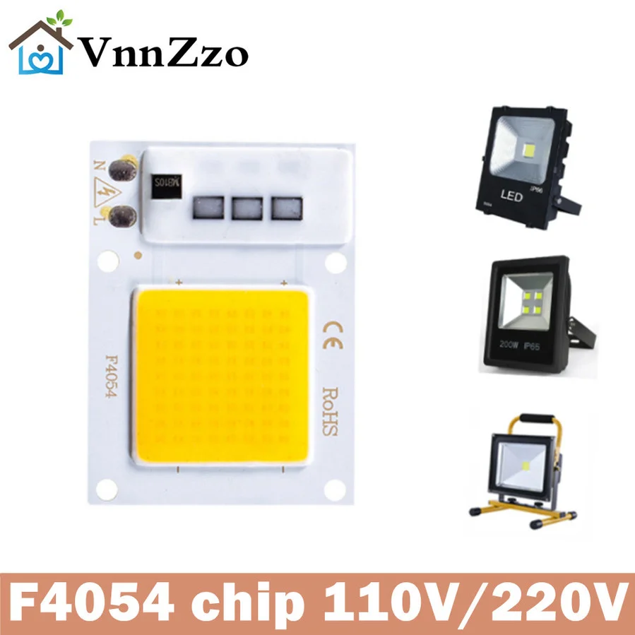 

VnnZzo LED Chip 10W 20W 30W AC 220V COB Chip Smart IC No Need Driver LED Bulb LED Lamp Beads Flood Light Spotlight Diy Lighting