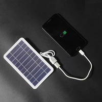 5v 400ma solar panel 2w high power usb solar panel outdoor waterproof solar power bank battery solar charger for mobile phone