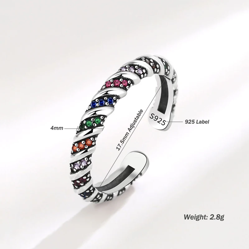 Женское кольцо из серебра 925 пробы в стиле ретро