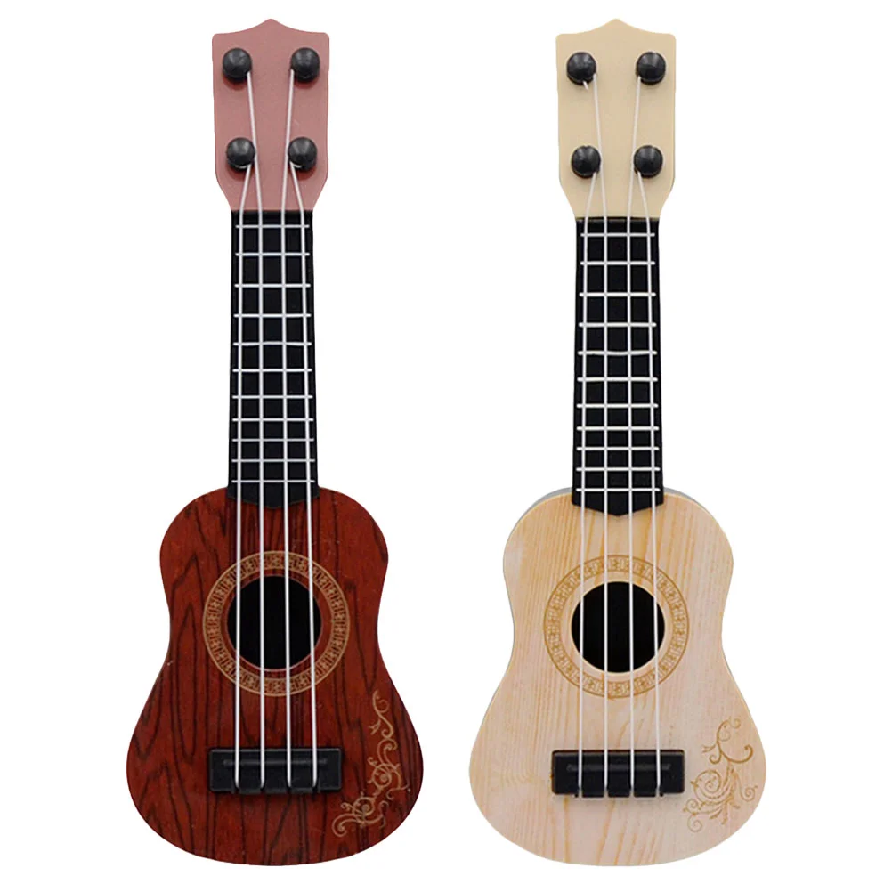 

2Pcs Early Education Ukulele Toy Kids Musical Instrument Toy Simulation Ukulele Plaything