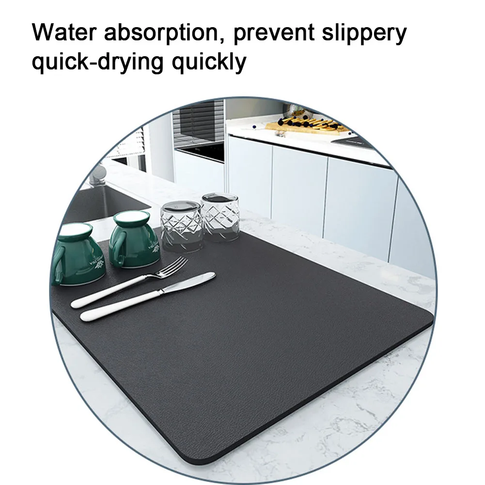 

Absorbent Pad Kitchen Faucet Placemat Table Heat Insulation Non-Slip Kitchen Drain Mat Kitchen Faucet Placemat Simple Coffee