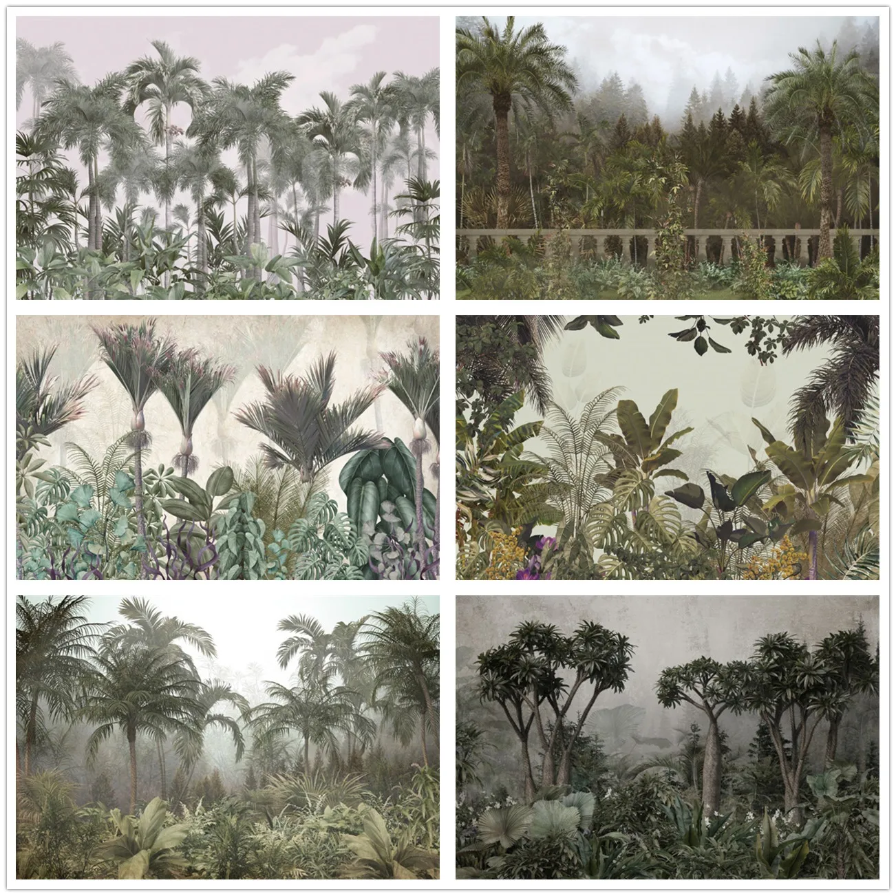 

Laeacco Mysterious Rainforest Tapestry Palm Trees Tropical Leaves Flowers Pattern Beach Wall Tapestry Animal Backdrop Bed Sheet