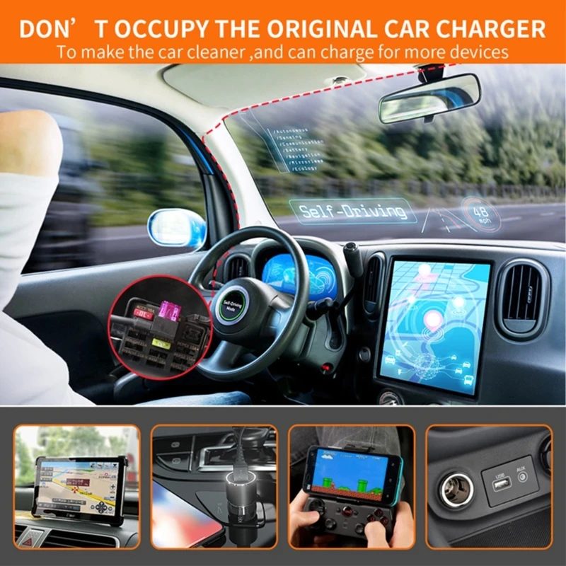 

D7WD Buck-Line USB Hard Wire Kit Dashcam 12V/24V to 5V 2A Car Dash Camera Charger Power Cord Driving Recorder Step-Down Cable