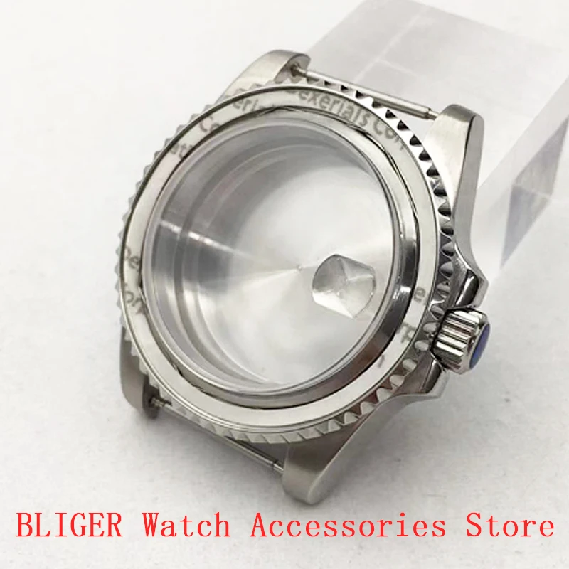 

40mm stainless steel polished case sapphire glass fit NH35- NH36 ETA2836 Miyota 8205 8215 821A DG2813 3804 movement