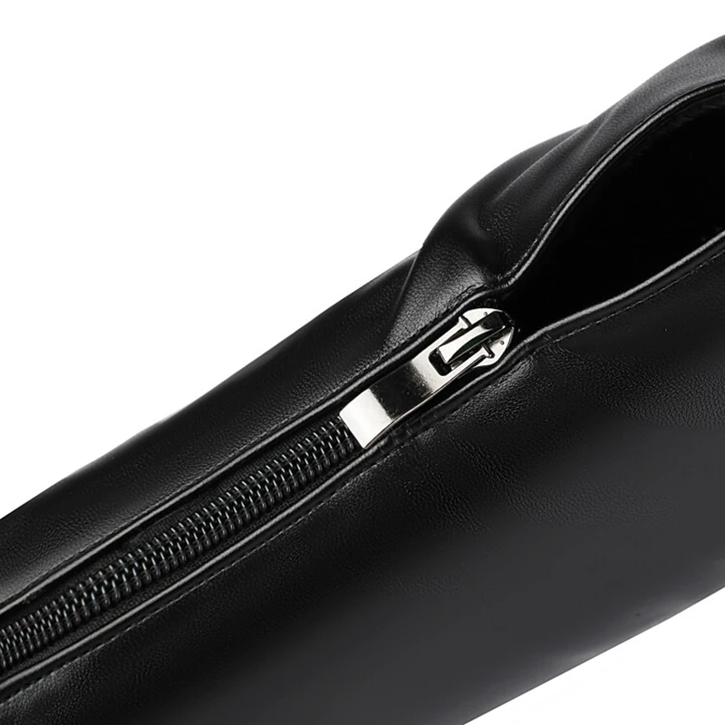 Женские сапоги до бедра из искусственной кожи на массивном каблуке 6 см