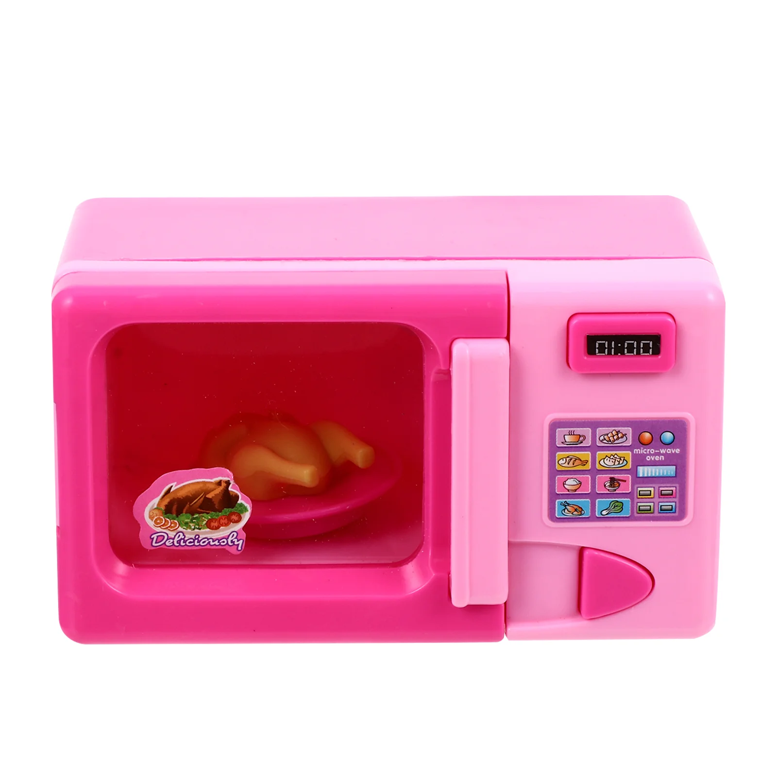

Toy Microwave Oven Kitchen Play Miniature Model Toys Pretend Accessories Mini Toddlers Kids Appliance Cookware Kitchenware Decor