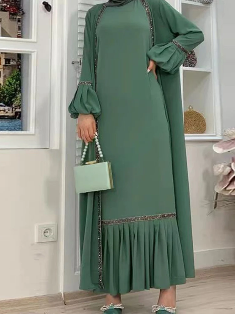 2-Piece Eid Abaya Dress Set 3
