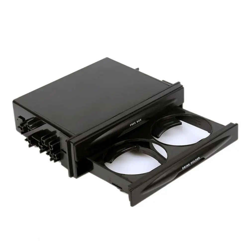 

Черный Универсальный Органайзер 2-в-1 Для Автомагнитолы, Двухслойный, Из АБС-пластика, 1DIN, Для Хранения В Подлокотнике Консоли