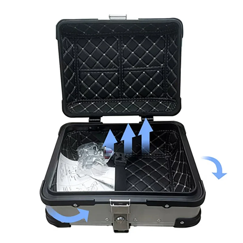 22л/35л/45л круглый угол водостойкий мотоцикл алюминиевый верх задний багаж