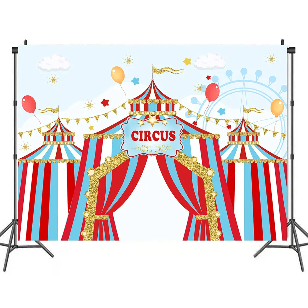 

Colorful Circus Cartoon Background Portrait Photography Children Birthday Party Decors Photographic Backdrops Photocall Studio