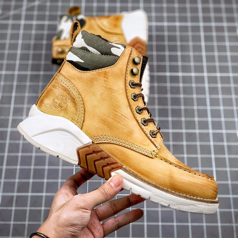 

Hot Sale Timberland Classic High Top Men Genuine Leather Waterproof Army Casual Martin Work Boots Shoes Boats