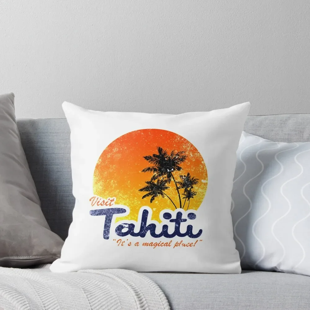 Декоративная подушка с изображением агентов щита футболки посетите Таити