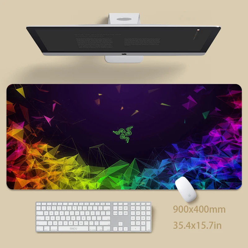 

Mouse Pad Raze Large Gamer Mousepad Keyboard Mat XXXL Mouse Mats 31.4x11.8in Rubber Desk Pad Design Desk Rug