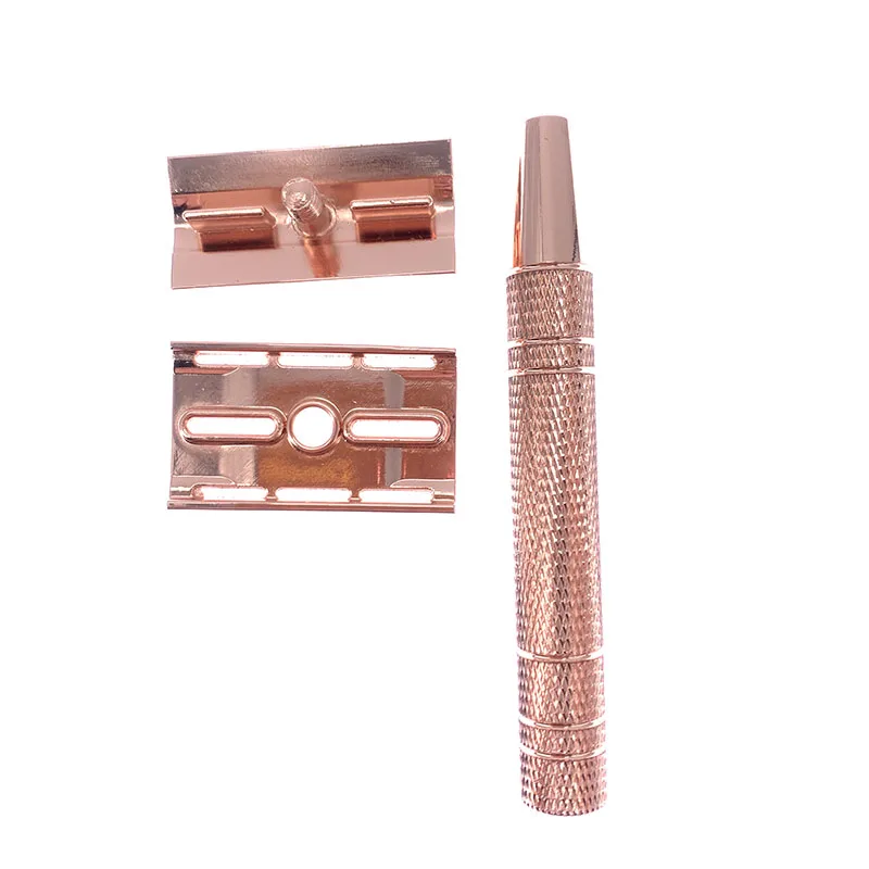 Rose Gold Razor Classic Double Edge Safety For Mens Shaving&ampWomens Hair Removal with Shaving Blades Manual Shaver | Красота и