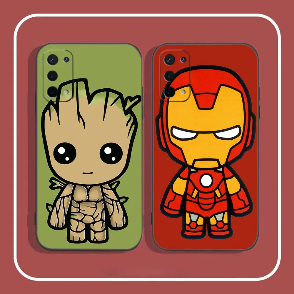 Чехол с рисунком Железного человека грута Человека-паука Йоды для OPPO A98 A96 A94 A93 A92