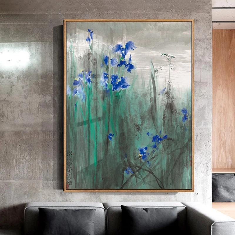 Китайский стиль Йоюлан древняя поэзия цветы пейзаж холст картина постер принт