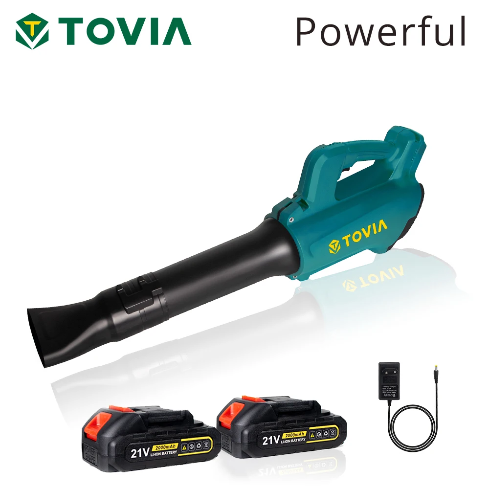 T TOVIA 21V Brushless Leaf Blower 460 CFM and 120 MPH Electric Air Blower Dust Sweeper Garden Tools For 18V Makita Battery