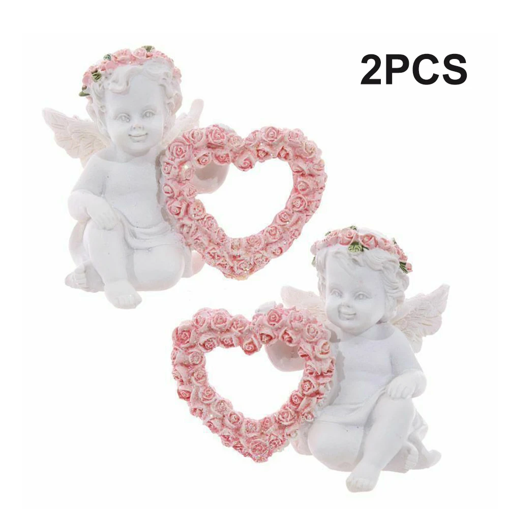 

Valentine's Day Rose Angel Ornaments Statue Resin Lovely little angel European Style Retro Ornaments for Fairy /Gifts for Women