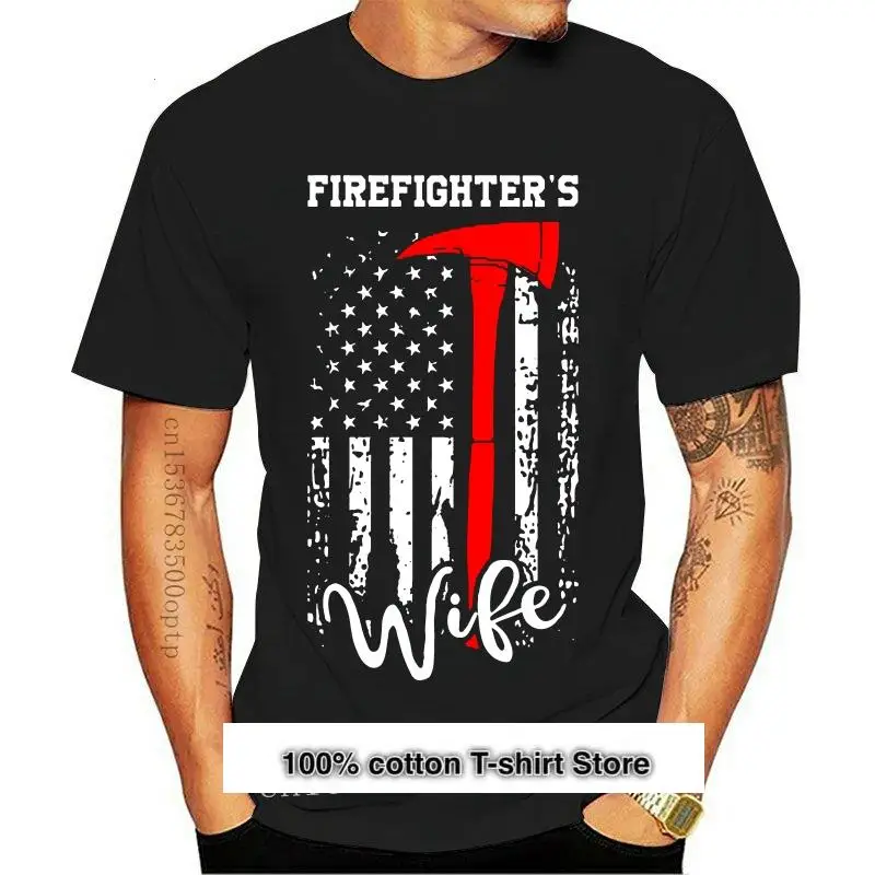 

Camiseta para hombre y mujer, camisa de bombero, esposa, bombero, Wi, nueva