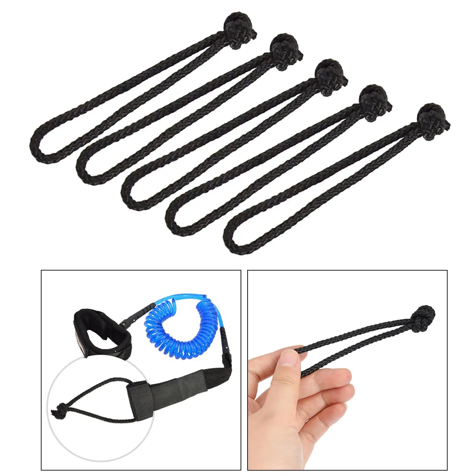 

5Pcs Surfboard Leash String Cord for Leashes Swivel String