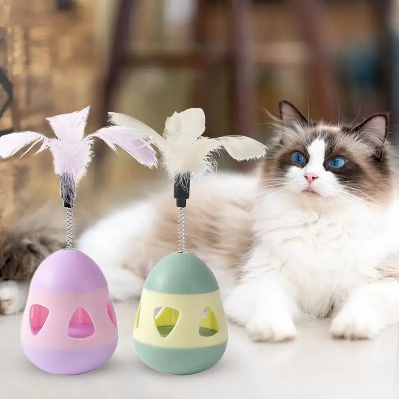 

Interactive Cat Toys for Indoor Cats Kitten chasing game Cat Feather Toy Kitten Hunting Exercise toy cat play feather game