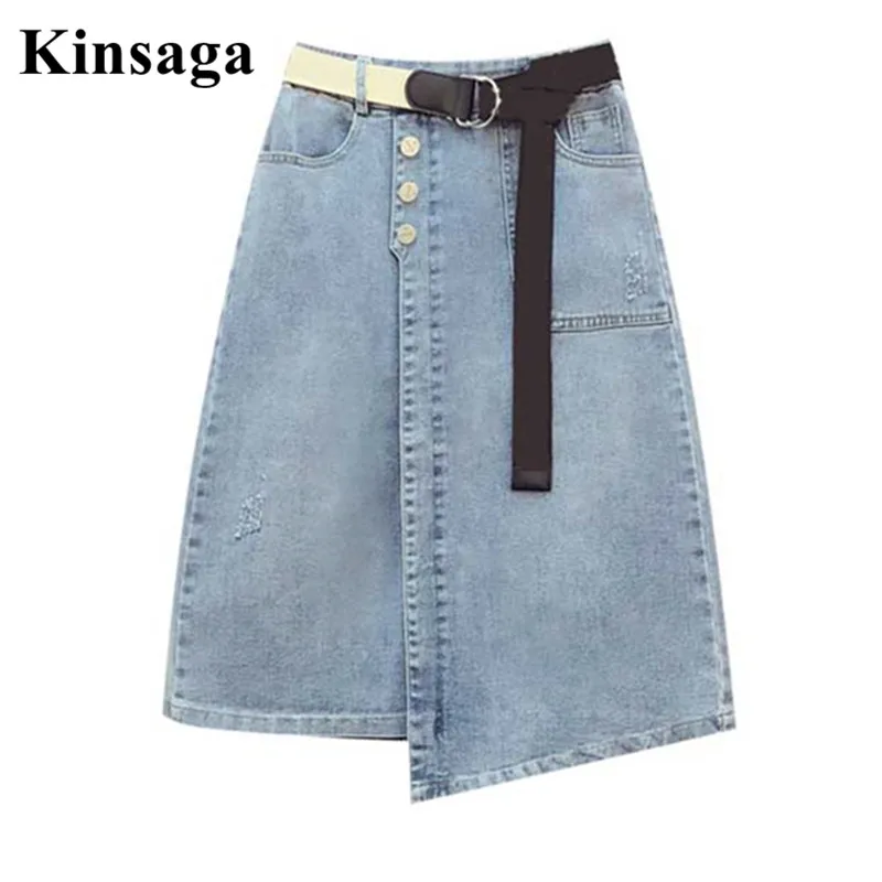

Women Elastic Waist Jeans Half Skirts 4xl Summer Casual Basic Grunge Denim Midi Skirt Harajuku Fashion Holiday Vacation Outfits