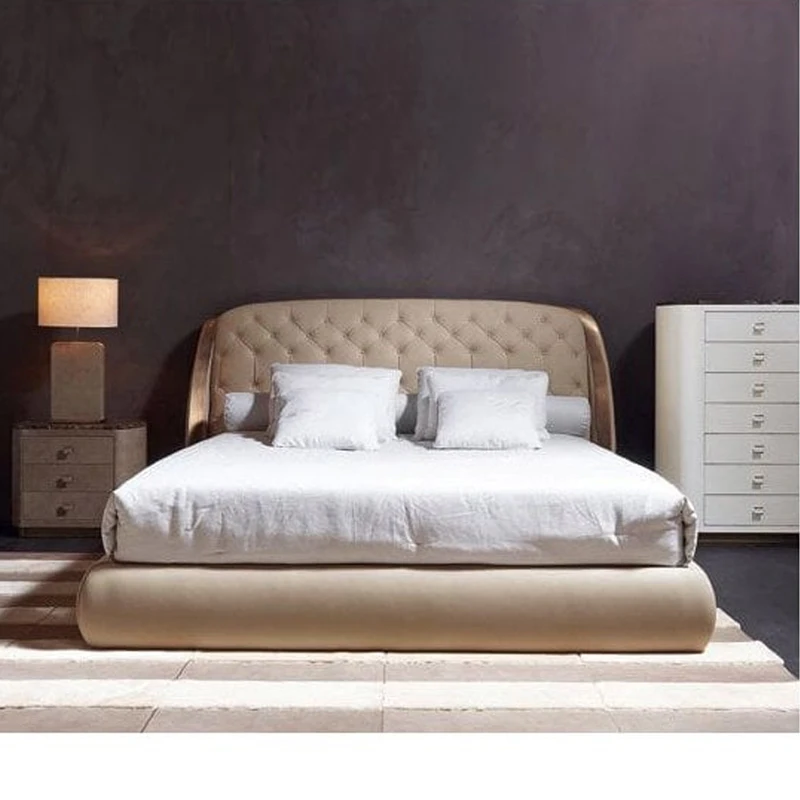 

Italian luxury modern double bed master bedroom 1.8m big bed