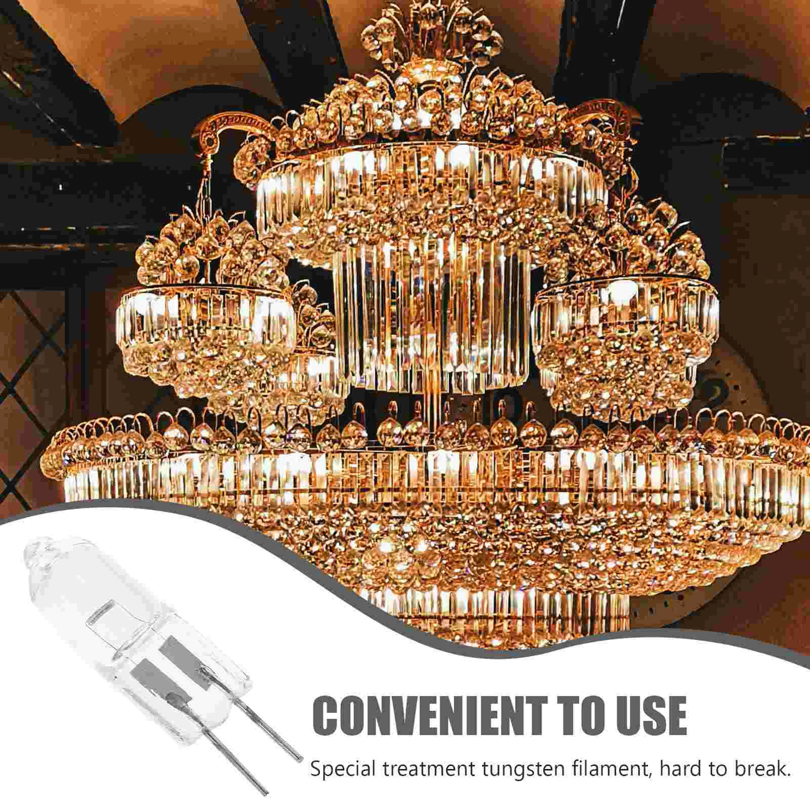 5 Pcs 20W 12V 2900K G4 Base Bi-Pin Crystal Lamp Halogen Bulbs for Cabinet Lighting Spotlight g4 light