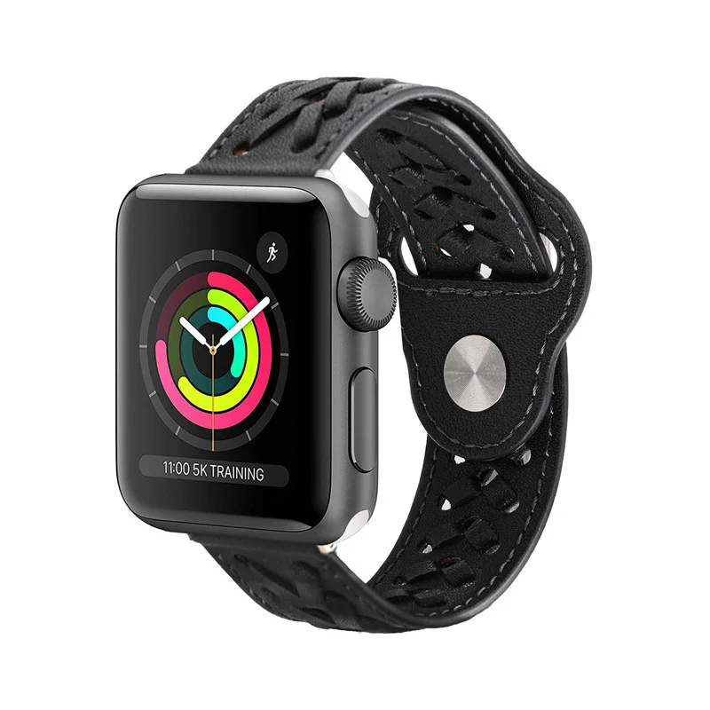 

Ремешок кожаный для Apple Watch Ultra 49 мм 45 мм 41 мм 8 7, плетеный браслет для смарт-часов Iwatch 6 5 SE 4 3 2 44 42 40 мм