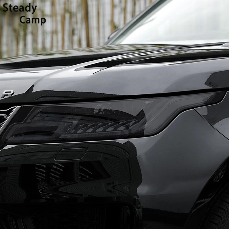 

2 Pcs Car Headlight Protective Film Restoration Transparent Black TPU Sticker For Range Rover Sport L494 2014-2020 Accessories