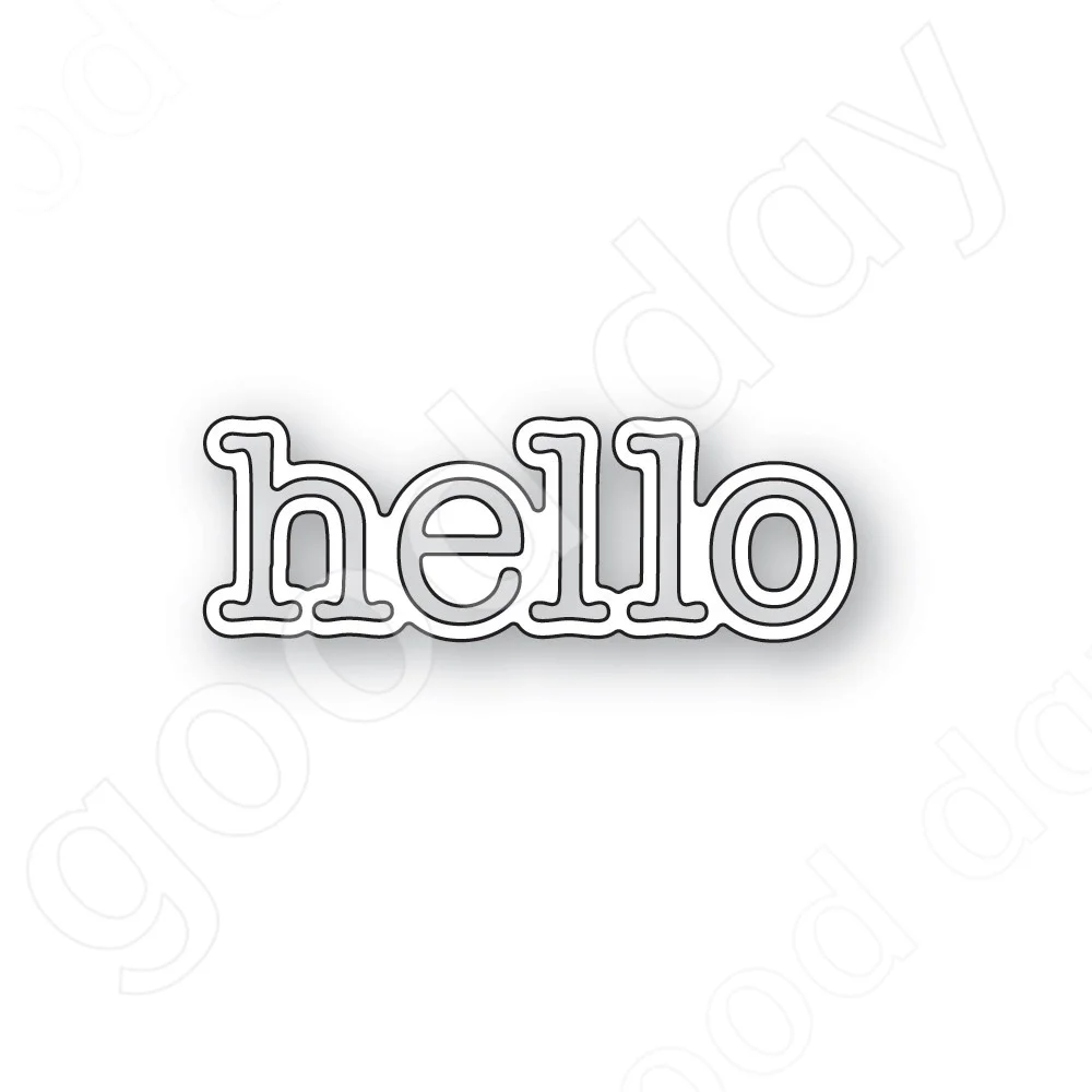 

Arrival 2022 New Hello Daily Script Metal Cutting Dies Scrapbook Used for Diary Decoration Template Diy Greeting Card Handmade