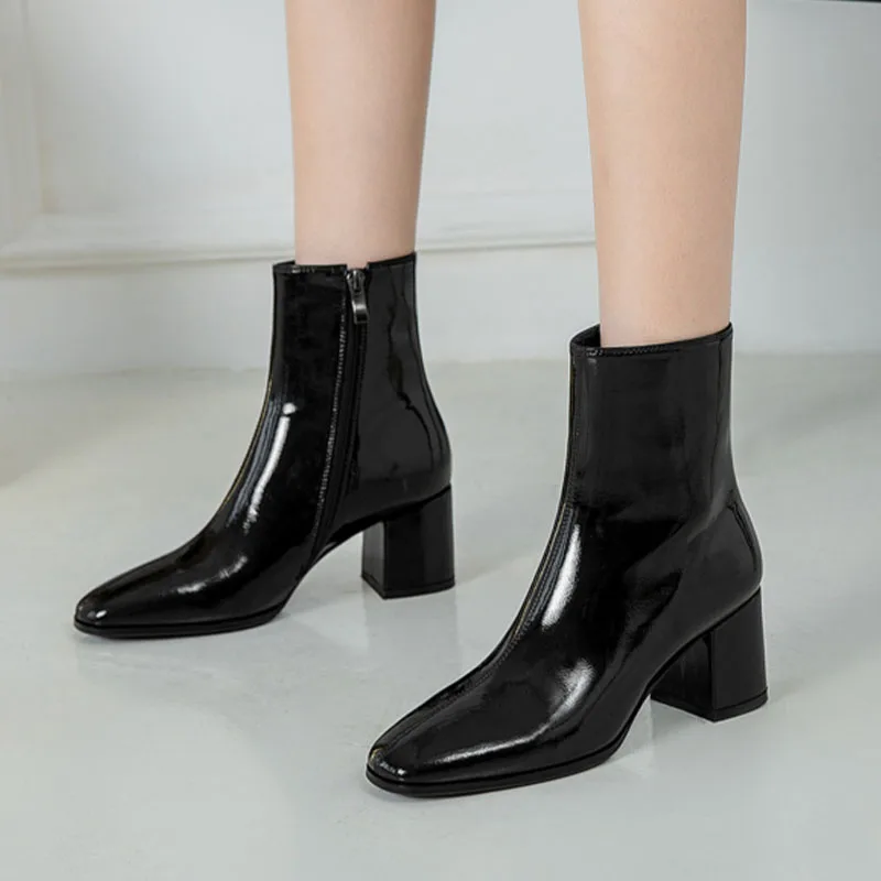 

Женские ботильоны на высоком каблуке, повседневные ботинки челси, Осень-зима 2022, новые модные вечерние туфли-лодочки, женская обувь, мотоцик...