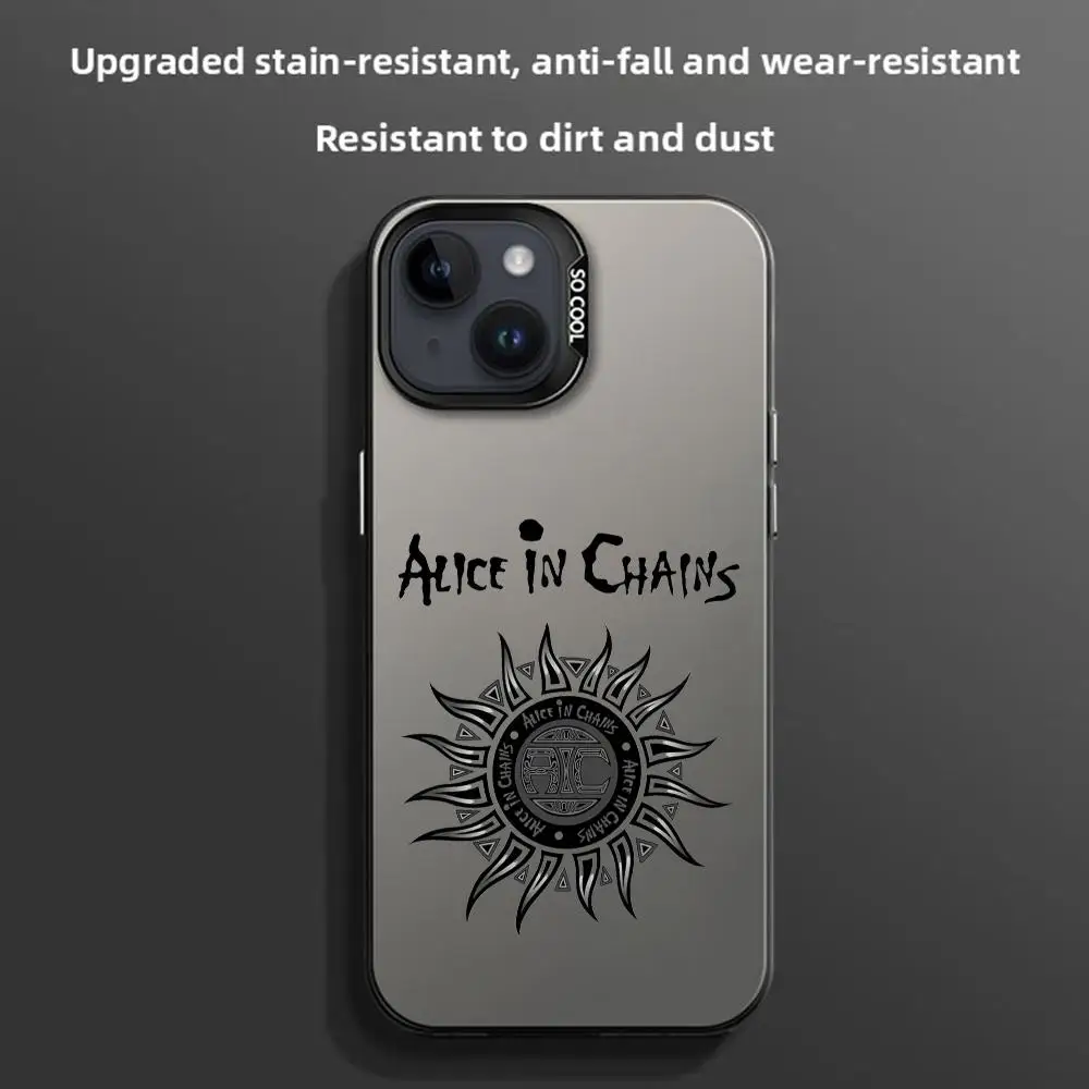 Фото Чехол для телефона Band A-Alice In Chains для iPhone 17, 16, 15, 14, 13, 12, 11 Pro Max, дизайнерский матовый лазерный чехол для телефона Aurora Funda №3