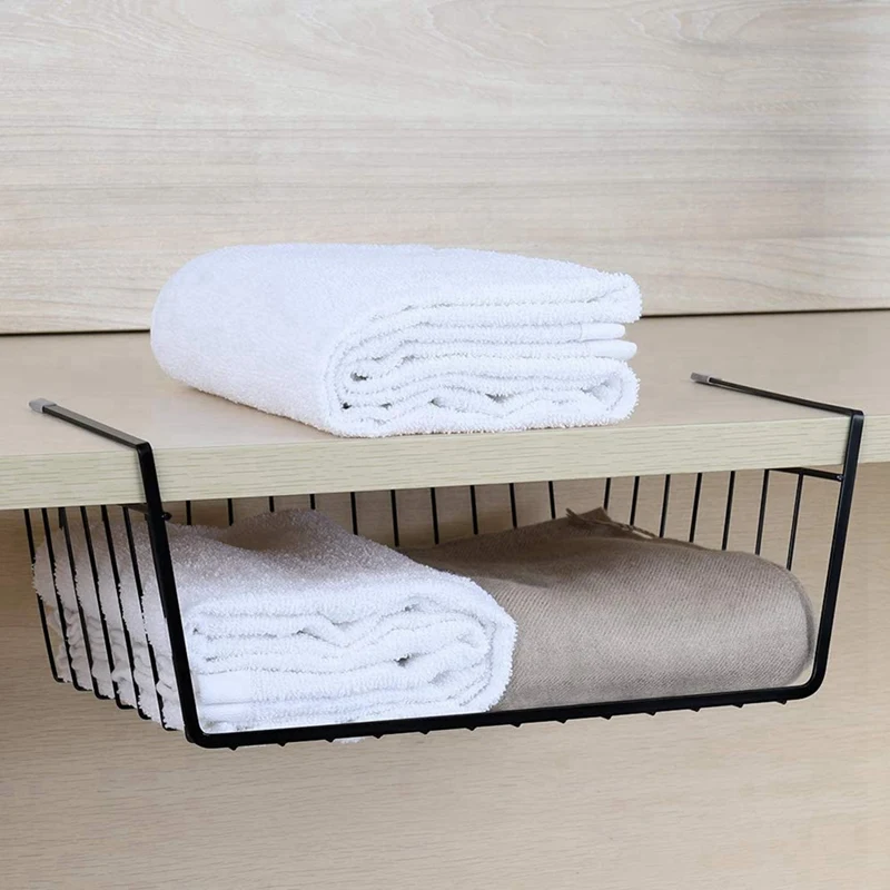 Акция! Набор из 4 корзин для хранения под полками стеллажи настольного стола