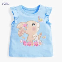 childrens t shirt european and american childrens clothing summer new girls t shirt knitted cute cotton bottoming shirt