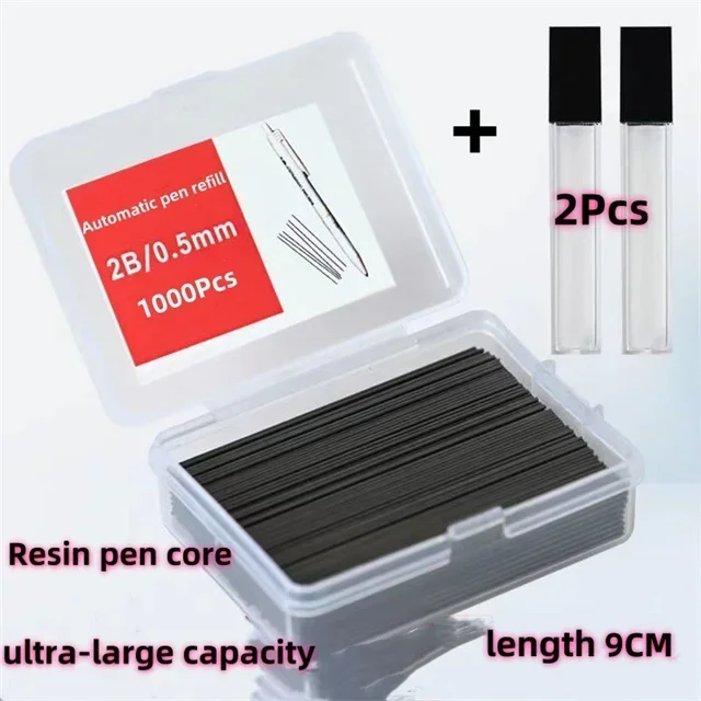 Механические карандаши QIANKONG 1000 шт., черные, 0,5 мм / 0,7 мм