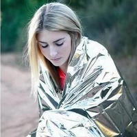 outdoor emergency survival blanket 130210cm waterproof first aid sliver rescue curtain foil thermal military blanket