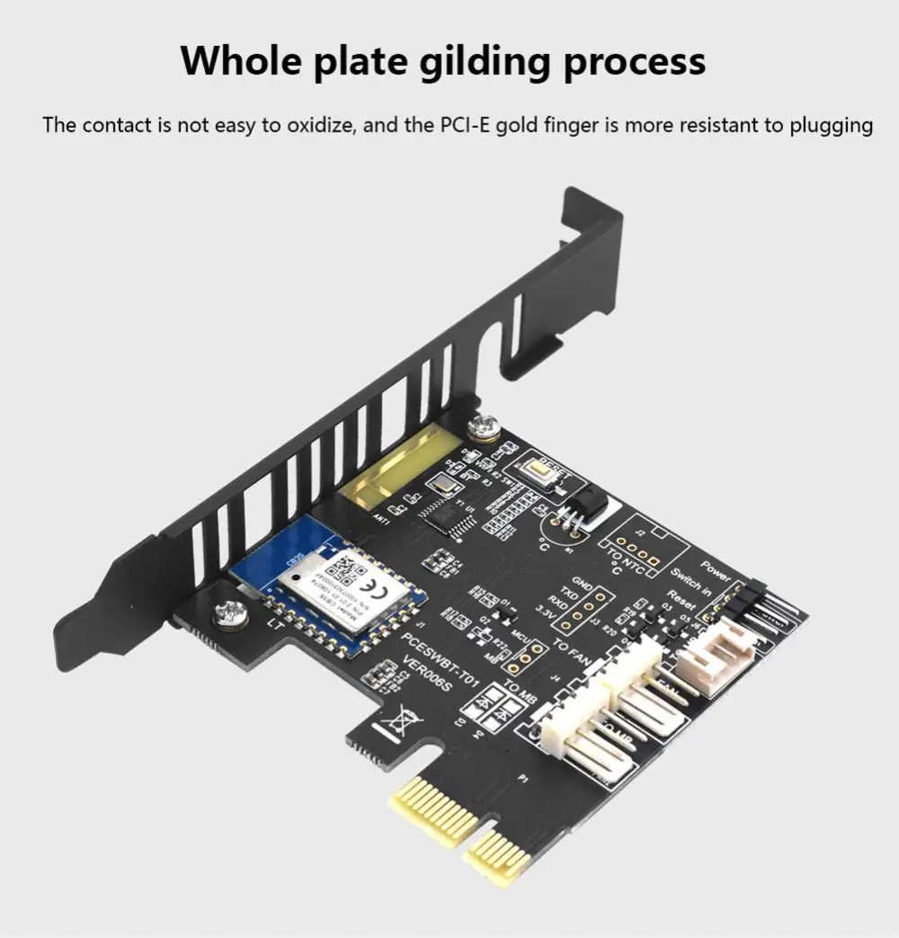 

1x Pcie Card Pc Power Button Reset Switch Tuya Wifi App Remote Control Support Alexa Google Home Pcie Card Power Reset Switch