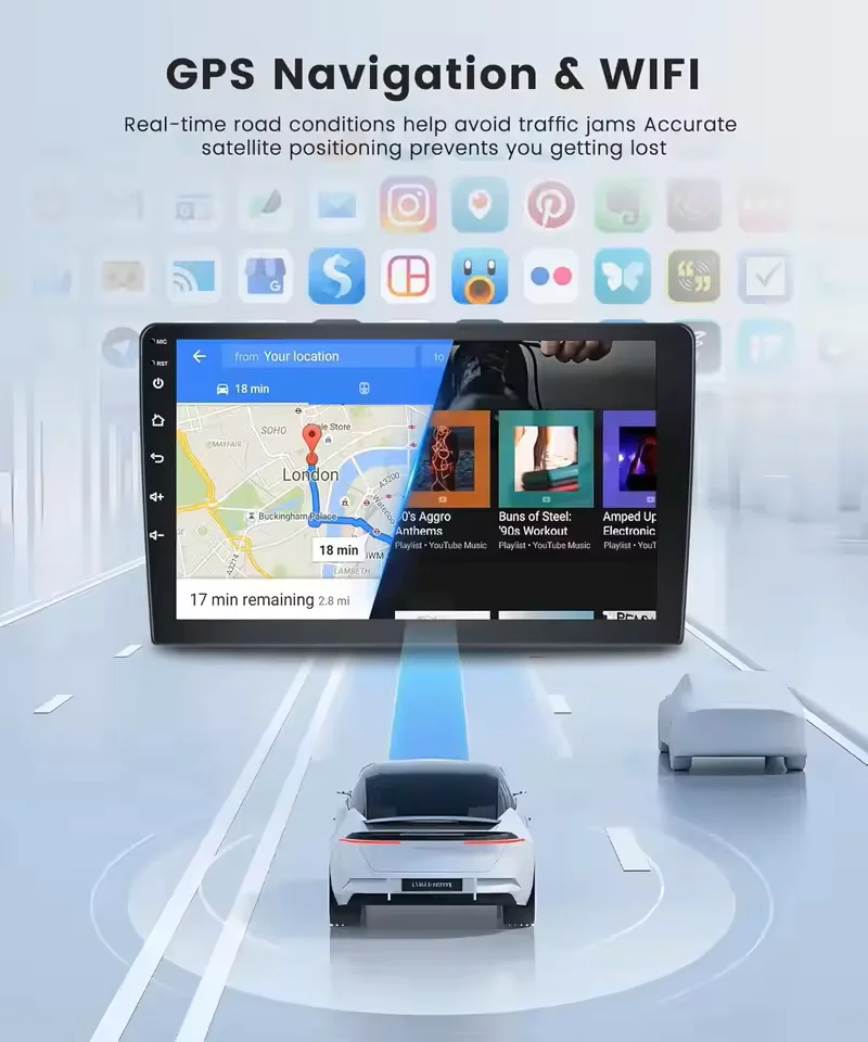 Фото Автомагнитола Android 16 для Suzuki Kizashi 2010-2011 с беспроводным CarPlay, 4G, мультимедийный видеоплеер, QLED-экран №4
