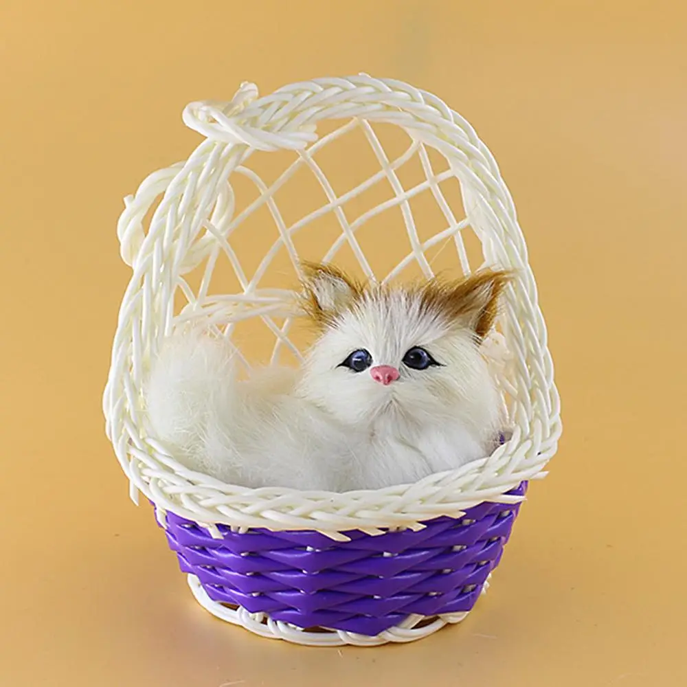 Мягкая кукла-кошка подвесная корзина плюшевая котенок кролик белка кукла