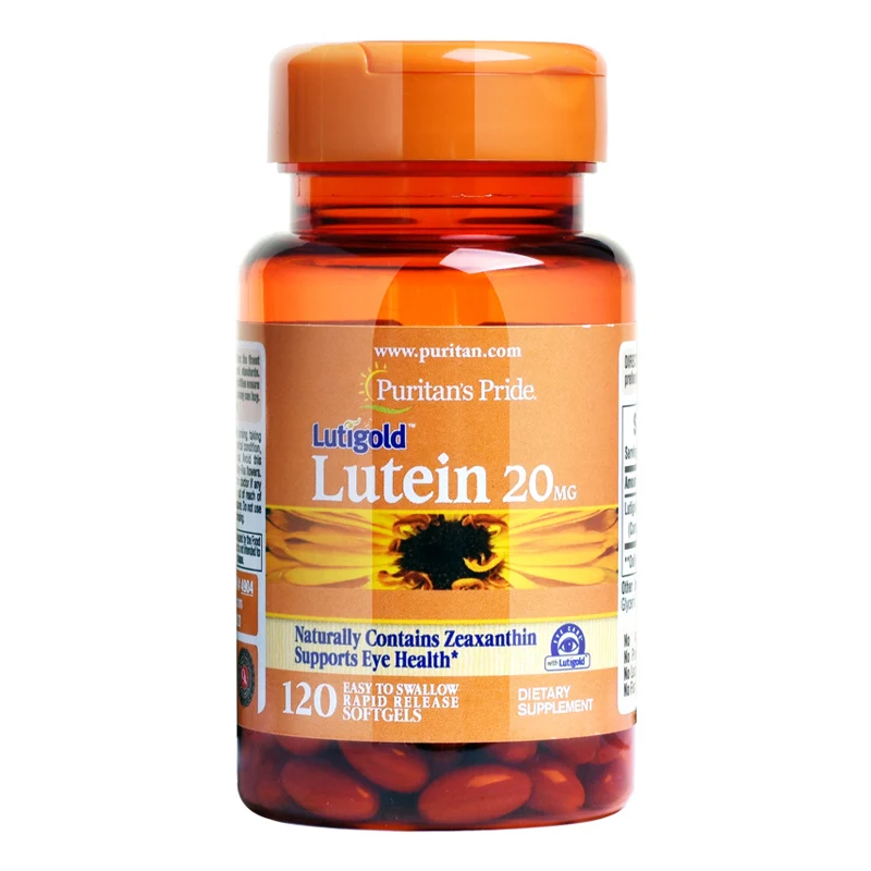 

Lutein 20 Mg Naturally Contains Zeaxanthin Supports Eye Health 120 Softgels