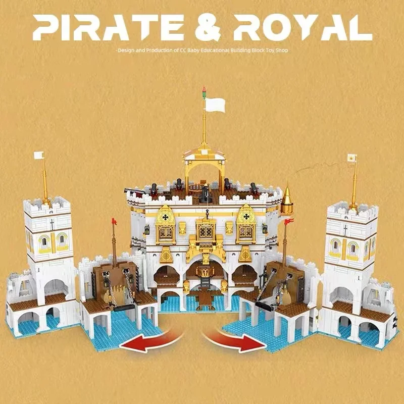 Идея пиратский корабль Череп остров залив набор с откидным зданием Королевский