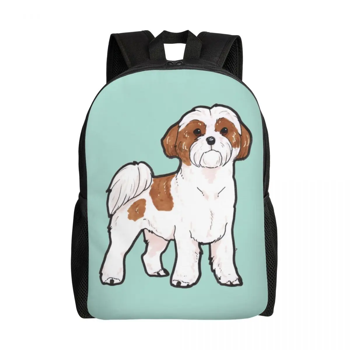 

Shih Tzu Dog Laptop Backpack Men Women Casual Bookbag for College School Students Animal Puppy Bags