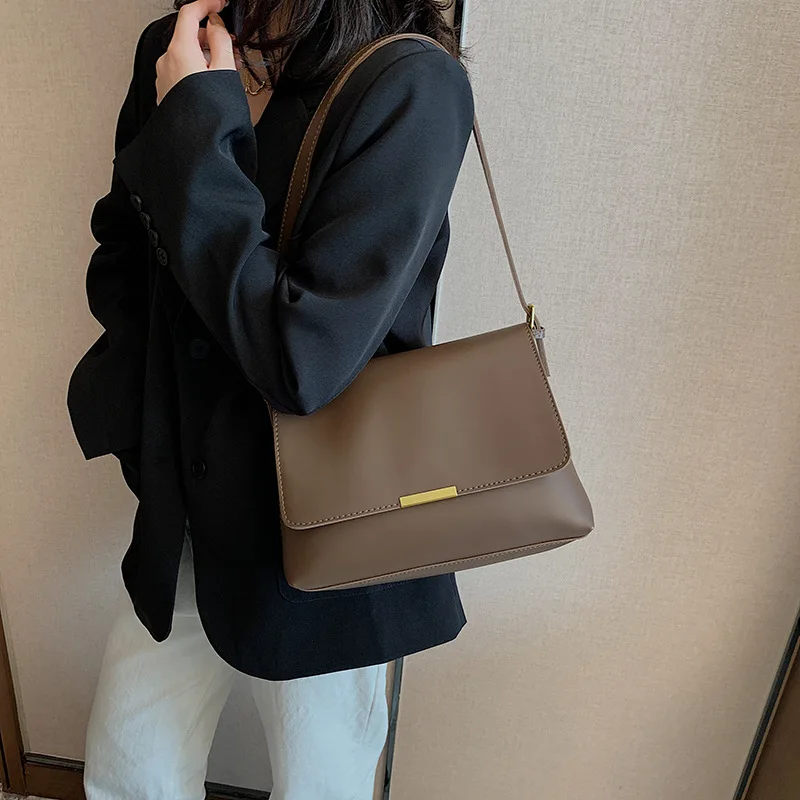 Simple Messenger New Texture Fashion Shoulder Strap Designer Handbags Female Trend Square Bag Autumn Winter Purses for Women