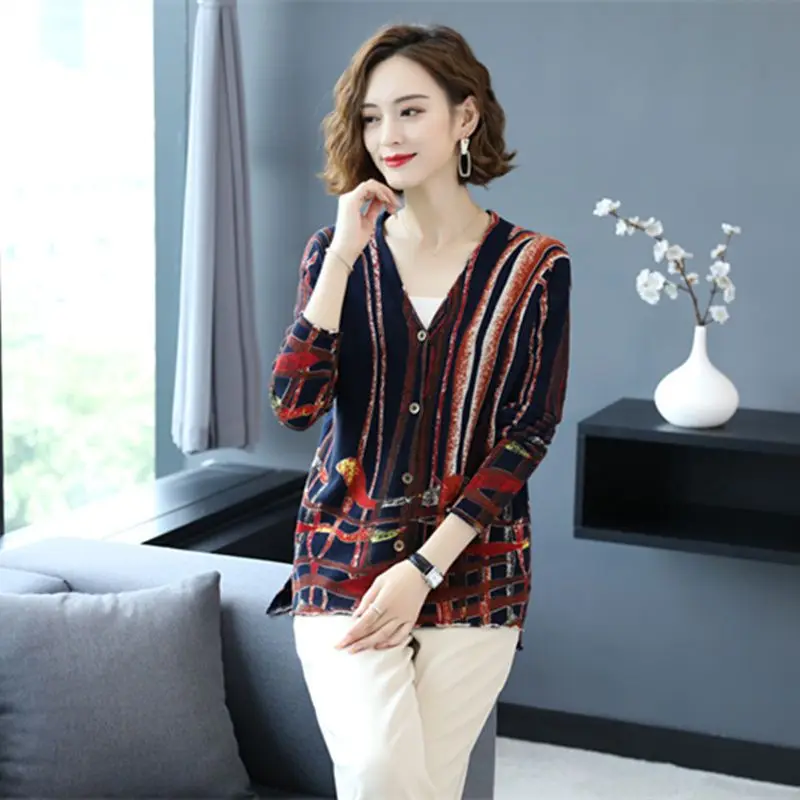 Женский вязаный кардиган в этническом стиле свободный уникальный ретро-стиле с