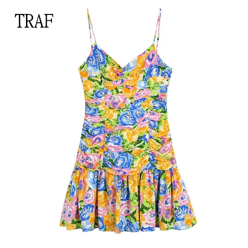 

Платье-комбинация летнее с рюшами, без рукавов, в стиле бохо