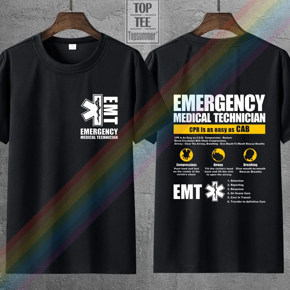 

Emt Emergency Medical Technician Service Ems Paramedic Cpr First Rescue T-Shirt