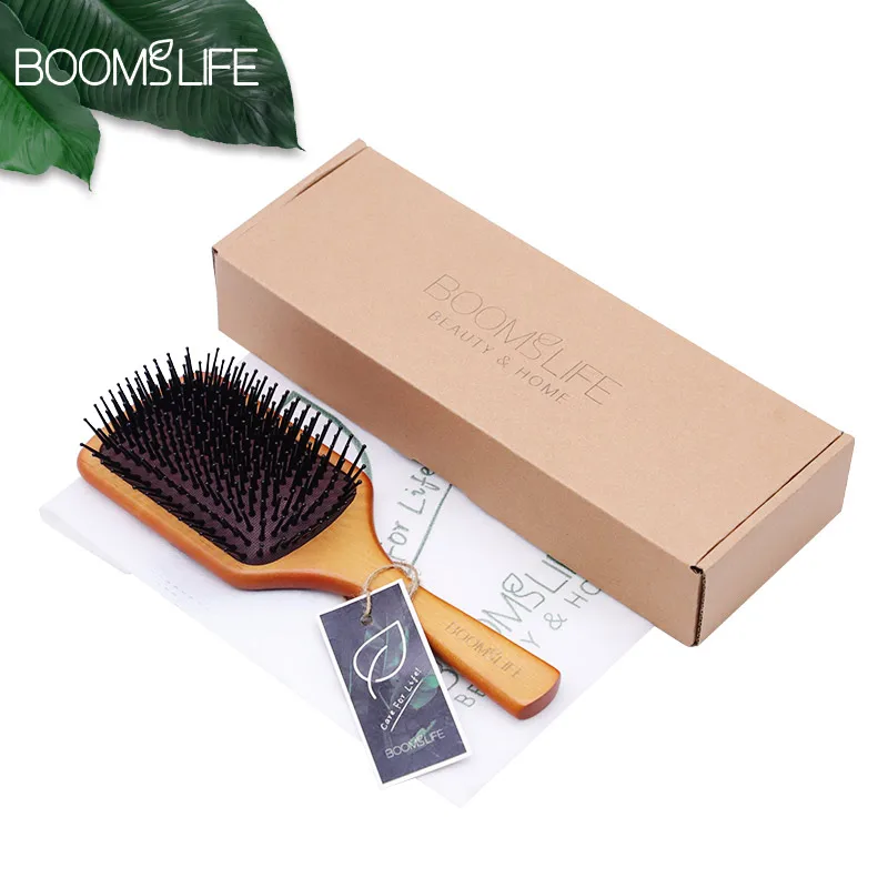 1 шт. Массажная щетка для волос из Букового дерева | Красота и здоровье